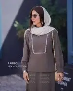 ست دو تیکه شومیز دامن لیندا - تصویر 2