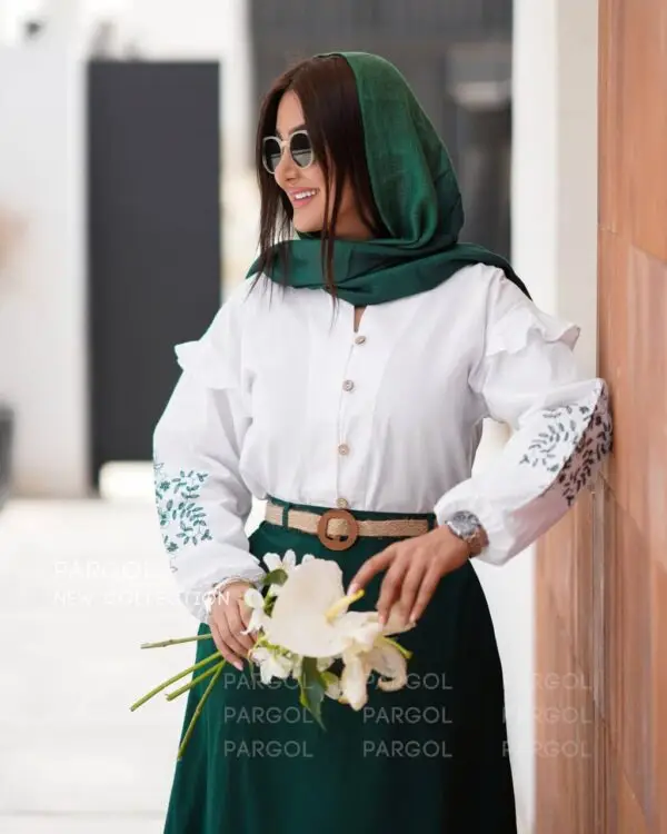 ست دو تیکه شومیز دامن میرا - تصویر 3