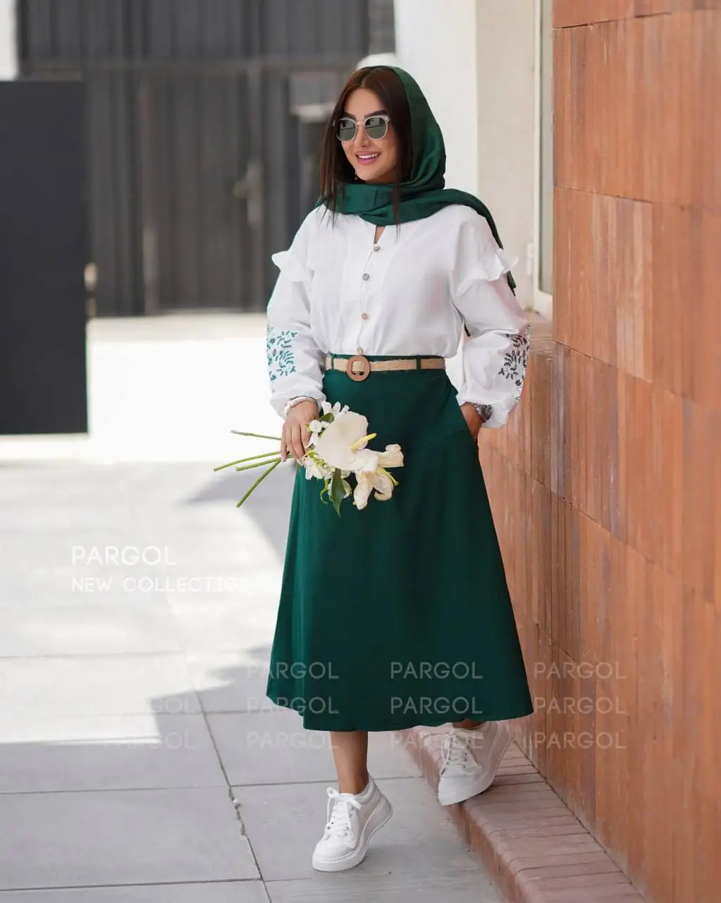 ست دو تیکه شومیز دامن میرا - تصویر 5
